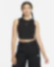 Low Resolution Γυναικείο tank top crop σε εφαρμοστή γραμμή με λεπτή ριμπ ύφανση Nike Sportswear Chill Knit