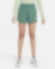 Low Resolution Shorts de entrenamiento de tejido Woven Dri-FIT de tiro alto para niña talla grande Nike One
