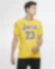 Nike Los Angeles LA Lakers Lebron James #23 Graphic Dri-Fit T-Shirt Yo –  Shop Thrift World
