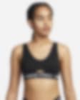 Nike Pro Indy Plunge Medium-support Padded Sports Bra in Blue
