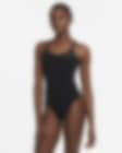 Low Resolution Jednoczęściowy damski kostium kąpielowy z ramiączkami krzyżowanymi na plecach Nike HydraStrong Solid