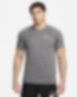 Low Resolution Nike Men's Heathered Short-Sleeve Hydroguard Swim Shirt