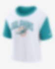 Low Resolution Nike Fashion (NFL Miami Dolphins) Women's High-Hip T-Shirt
