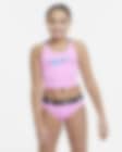 Low Resolution Nike-midkinisvømmesæt med krydsryg til større børn (piger)