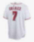 Men's Nike Eugenio Suarez White Cincinnati Reds Home Replica Player Name Jersey, XL