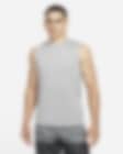 Low Resolution Nike Men's Heathered Sleeveless Hydroguard Swim Shirt