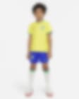 Low Resolution Brazil 2022/23 Home Little Kids' Nike Dri-FIT Soccer Kit