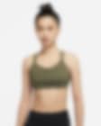 Low Resolution สปอร์ตบราซัพพอร์ตระดับสูงเสริมฟองน้ำซิปหน้าผู้หญิง Nike Dri-FIT Alpha 