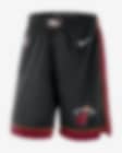 Nike Miami Heat Icon Edition NBA Swingman Shorts Black - BLACK/TOUGH  RED/WHITE