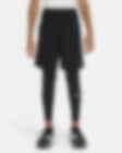 Nike Boy`s Dri-FIT Pro Tights (Carbon Heather(BV3516-516)/White, X