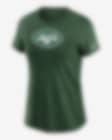 New York Jets Nike Women's Impact Exceed Performance Notch Neck T-Shirt -  White/Green