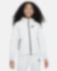 Low Resolution Huvtröja med hel dragkedja Nike Sportswear Tech Fleece för ungdom (tjejer)