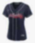 Low Resolution MLB Atlanta Braves (Ronald Acuna Jr.) Women's Replica Baseball Jersey