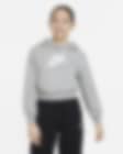 Low Resolution Kort Nike Sportswear Club Fleece-hættetrøje til større børn (piger)
