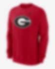 Low Resolution Sudadera de cuello redondo sin cierre universitaria Nike para hombre Georgia Bulldogs Primetime Evergreen Logo