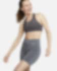 Low Resolution Nike One Leak Protection: menssykkelshorts med mellomhøyt liv til dame (18 cm)