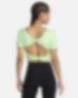 Nike One Classic Women's Dri-FIT Short-Sleeve Cropped Twist Top.