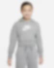Low Resolution Sudadera con gorro cropped de French Terry para niña talla grande Nike Sportswear Club