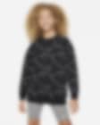Low Resolution Oversized Nike Sportswear Club Fleece-sweatshirt med rund hals til større børn (piger)