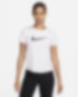 Low Resolution Damska koszulka do biegania z krótkim rękawem Dri-FIT Nike One Swoosh