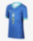 Low Resolution Vini Jr. Brazil National Team 2024 Stadium Away Big Kids' Nike Dri-FIT Soccer Jersey