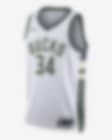 Low Resolution Ανδρική φανέλα Nike Dri-FIT NBA Swingman Μιλγουόκι Μπακς Association Edition 2022/23
