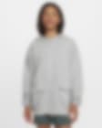 Low Resolution Sudadera con gorro de tejido Fleece Dri-FIT oversized para niña Nike Sportswear