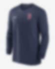 Low Resolution Boston Red Sox Authentic Collection Game Time Men's Nike Dri-FIT MLB 1/2-Zip Long-Sleeve Top