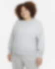 Low Resolution Nike Sportswear Collection Essentials Extragroßes Fleece-Rundhalsshirt für Damen (große Größe)