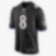 men's baltimore ravens lamar jackson nike black game jersey