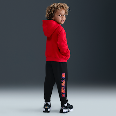 Conjunto de 2 piezas de sudadera con gorro de tejido Fleece ligero infantil Nike Glow With Me