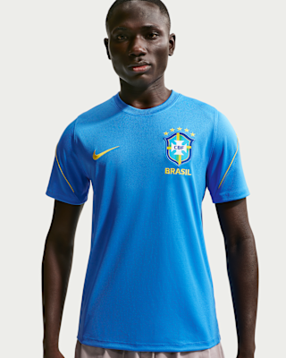 Мужские шорты Brazil Strike Nike Soccer Dri-FIT Short-Sleeve Top