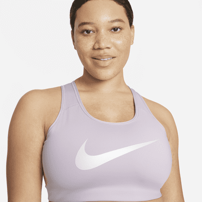 Nike Swoosh Icon Clash Women's Medium-Support Non-Padded Graphic Sports Bra (Plus Size)