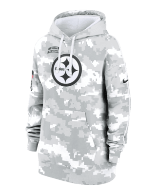 Женское худи Pittsburgh Steelers Salute to Service Primary Edge Club Nike NFL Pullover Hoodie