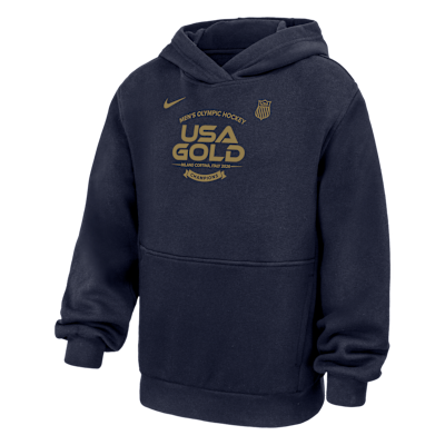 Nike USA Olympic Team 2026 "Gold Medal" Club Big Kids' Fleece Hoodie