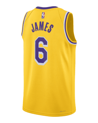 Los Angeles Lakers Icon Edition 2022/23 Nike Dri-FIT NBA Swingman Jersey Size 2XL (Yellow)