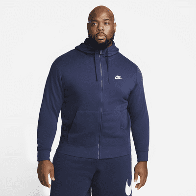 Huvtröja med hel dragkedja Nike Sportswear Club Fleece för män