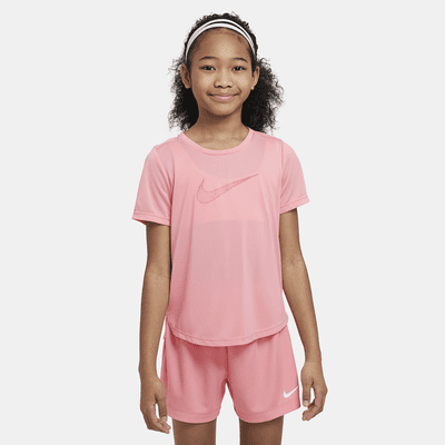 Nike One Older Kids' (Girls') Dri-FIT Short-Sleeve Training Top