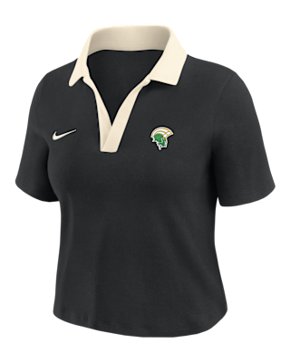 Женские шорты Nike College (Norfolk State University) Short-Sleeve Polo Crop Top