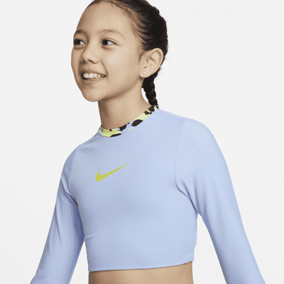 Nike Big Kids' (Girls') Long-Sleeve Crop Top and High Waist Bottom Set ...