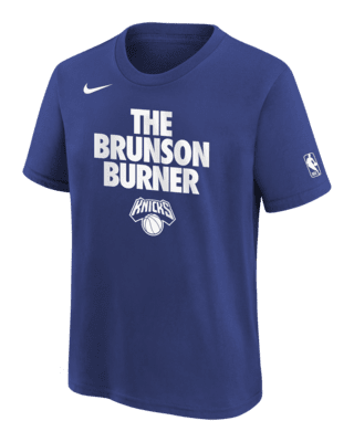 Playera Nike de la NBA para niños talla grande Jalen Brunson New York ...