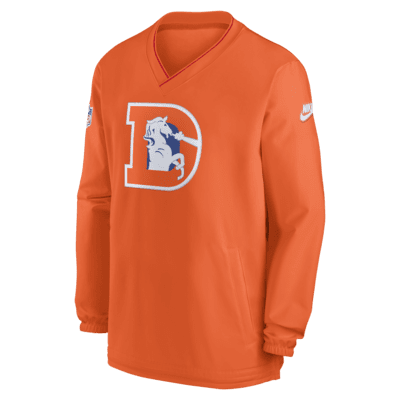 Playera rompevientos de manga larga de la NFL Nike para hombre Denver Broncos Logo