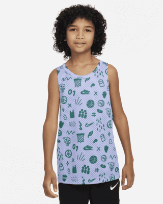 Nike Culture of Basketball Big Kids' Reversible Basketball Jersey Tunic in Purple, Size: XS | FD5382-599