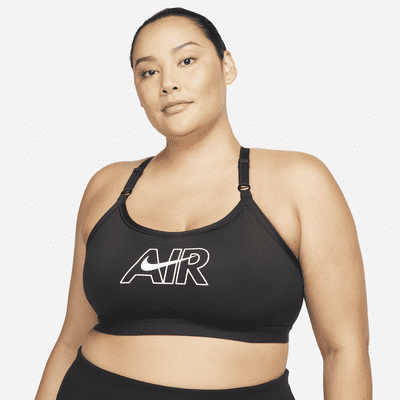 Nike Air Dri-FIT Indy Padded sport-bh met graphic en lichte ondersteuning  (Plus Size). Nike BE