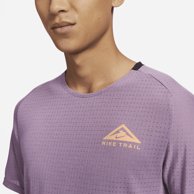 เสื้อวิ่งเทรลแขนสั้นผู้ชาย Nike Dri-FIT Trail Solar Chase