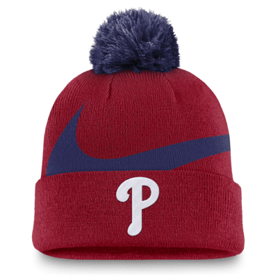 Gorro con dobladillo Nike de la MLB para hombre Philadelphia Phillies Peak