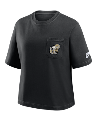 Женская футболка New Orleans Saints Rewind Pocket Boxy Nike NFL