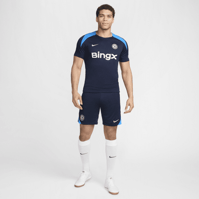 Męska dzianinowa koszulka piłkarska z krótkim rękawem Nike Dri-FIT Chelsea F.C. Strike