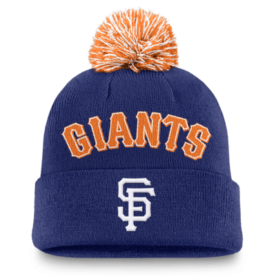 Gorro con dobladillo y pompón Nike de la MLB para hombre San Francisco Giants Peak