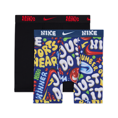 Nike Big Kids' Dri-FIT Printed Long Boxer Briefs (2-Pack) from Nike - $16
